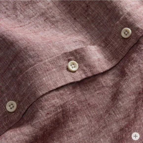 NEW Taylor Stitch The Short Sleeve California Button Up in Dried Cherry Hemp